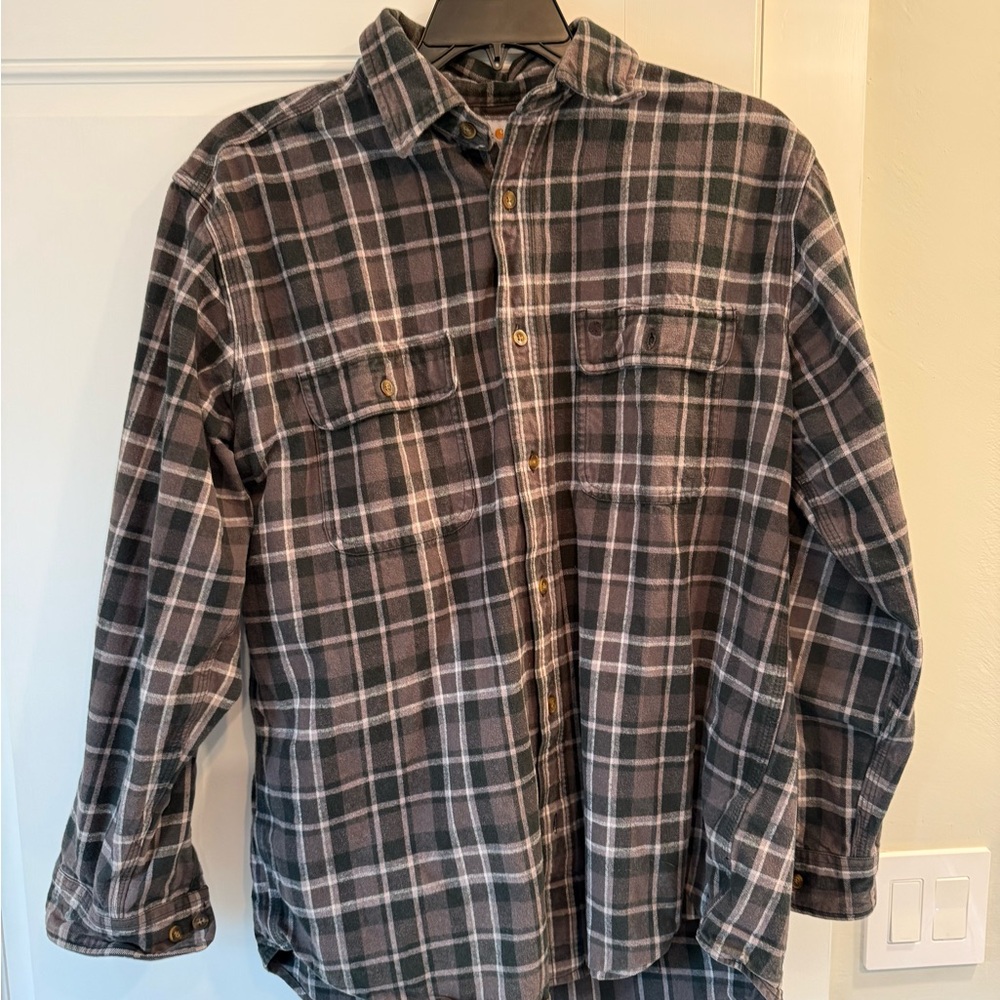 Carhartt Plaid Men's Shirt workshirt- Black and Gray